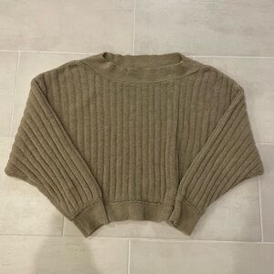 Free people boat neck fuzzy sweater